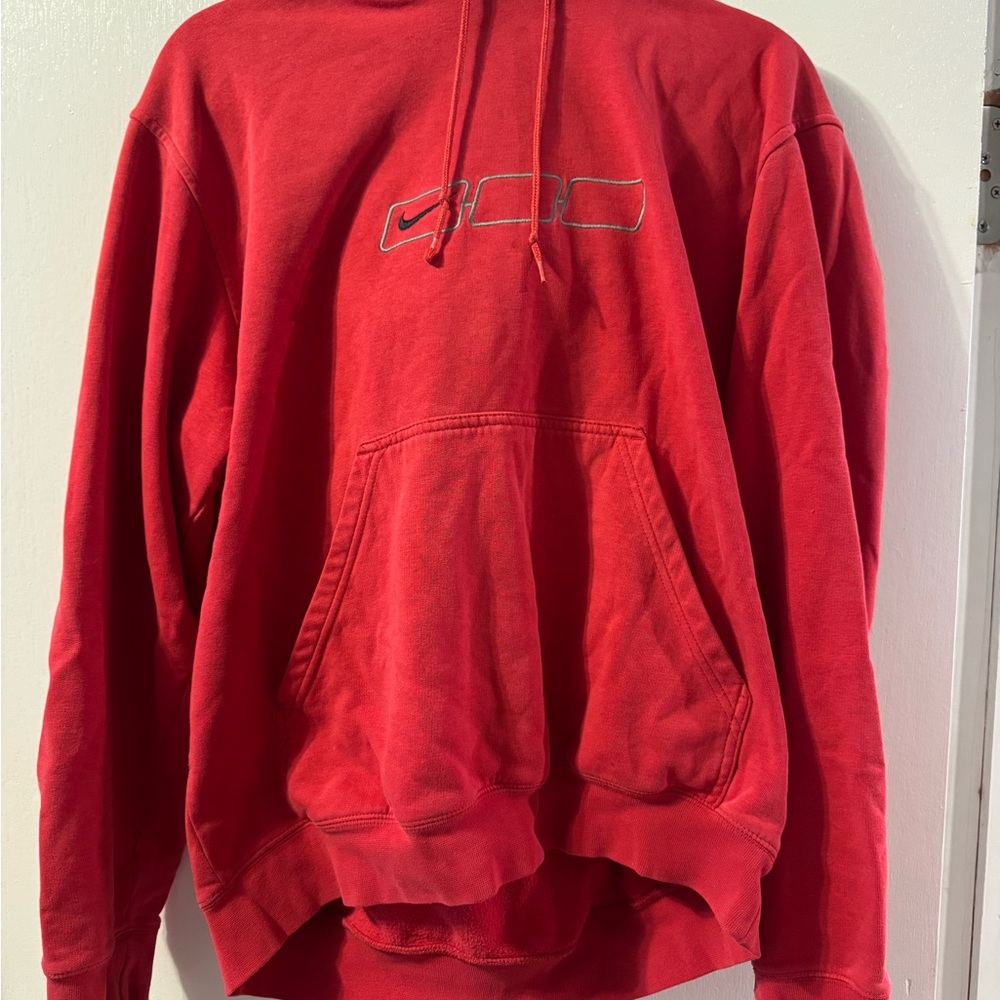 Vintage Nike Red Hoodie with Embroidered Logo